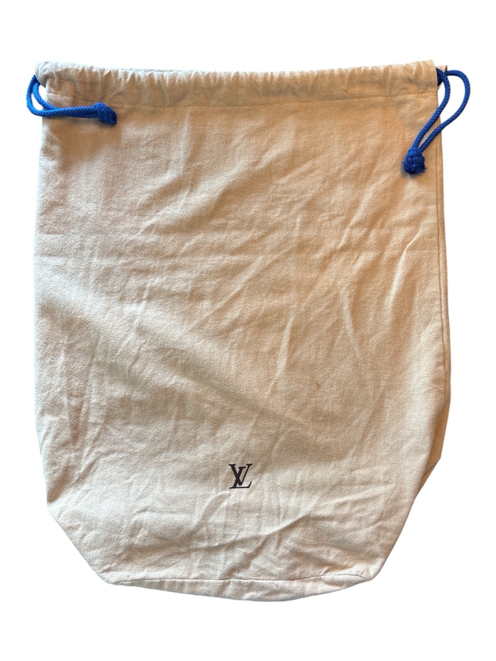 Louis Vuitton Natural Canvas Dust Bag with Blue Drawstring